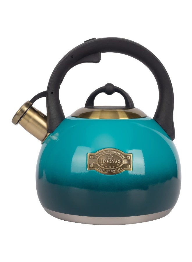 LUXGRACE Tea Kettle Stovetop Whistling Kettle Teapot, Food Grade Stainless Steel Teakettle for Stove Top with Heat Proof Ergonomic Handle, 3.1 Quart Tea Pot - Image 1